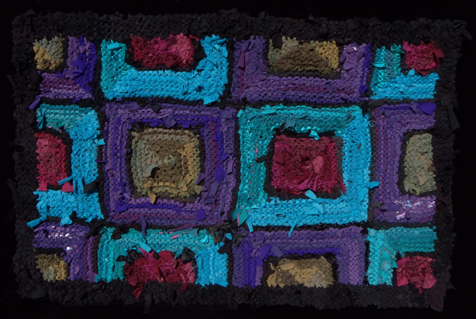 29 Purple Olive Teal Ruby Rag Rug