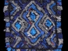 38 Black & White & Blue Rag Rug