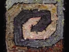 43 Square Spiral, Brown, Rag Rug