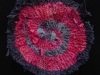 51 Red & Gray Spiral Rag Rug