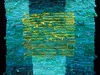 68 Teal Olive Floating Square Rag Rug