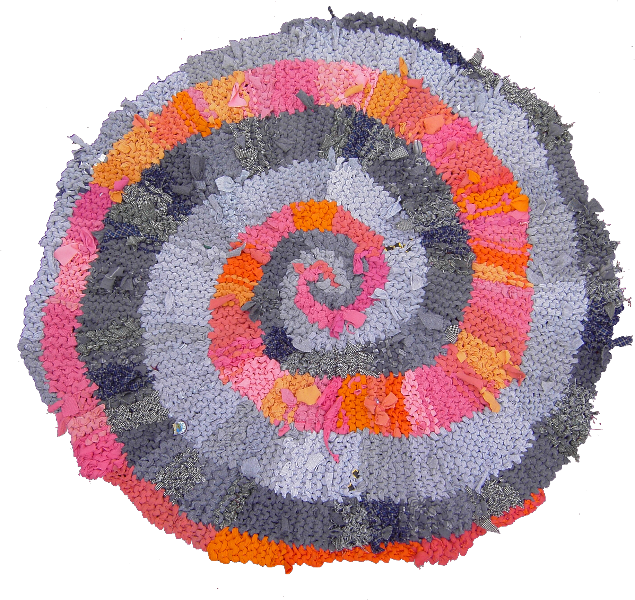 18 Orange and Gray Spiral