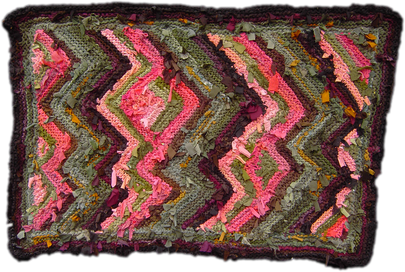 42 Peach and Green Diagonal