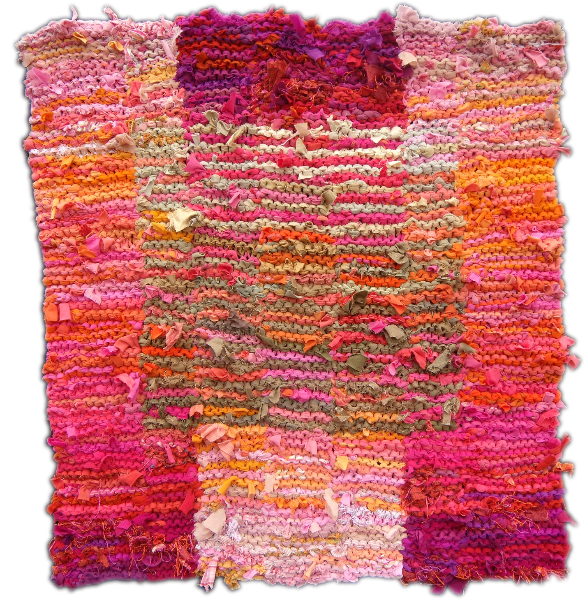 70 Pink and Tan Floating Square