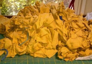 Scrap yellow fabric