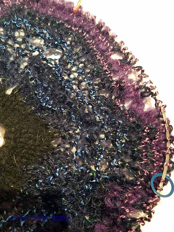 Beginning the violet ring.