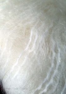 White mohair.  I have a lot of this.
