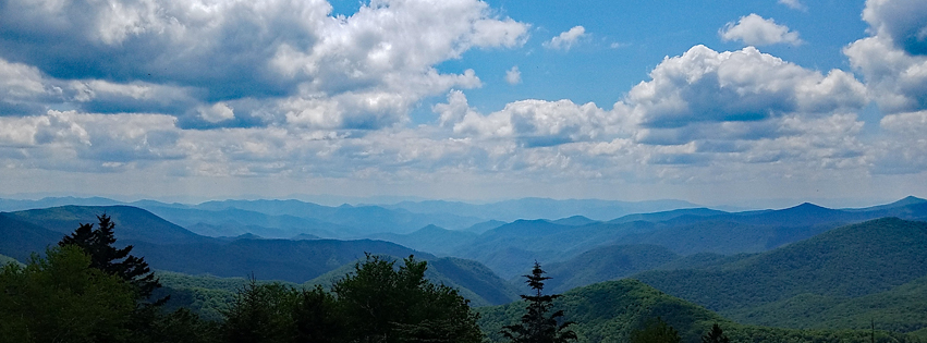 Looking into the Blue Ridge Mountains from the BRP.
