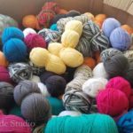 Another bin of unlabeled yarns.