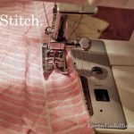 Stitch the strip along the long edge.