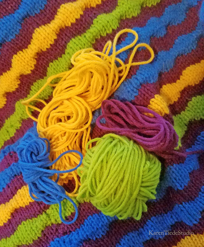 Yarn chicken at the end of the project.