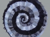 23 Black & White & Gray Spiral Rag Rug