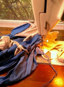 sewing remnants together